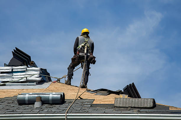Professional Gutter Installation technician working in Old Fort, NC